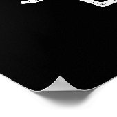 Serieus Dough Funny Baking Food Pun Dark BG Poster (Hoek)