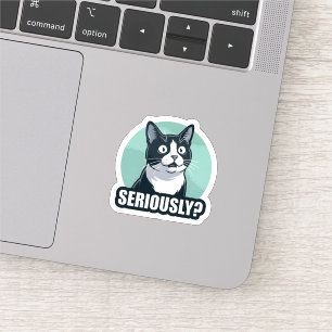 Serieus? Grappige Hond Sticker Sarcasme Reactie