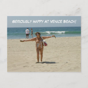 Serieus Happy Venice Beach Briefkaart! Briefkaart