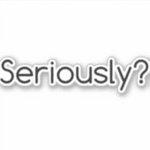 serieus sticker (Voorkant)