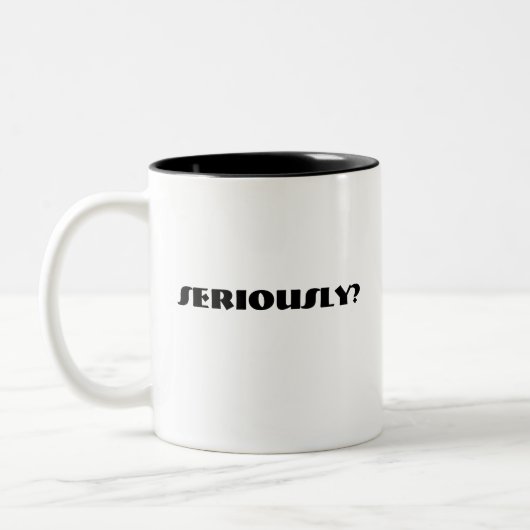 Serieus? Tweekleurige Koffiemok (Links)