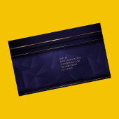 Serieuze donkerblauwe elegante professionele premi visitekaartje