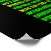 Serieuze gamer - Groen Poster (Hoek)