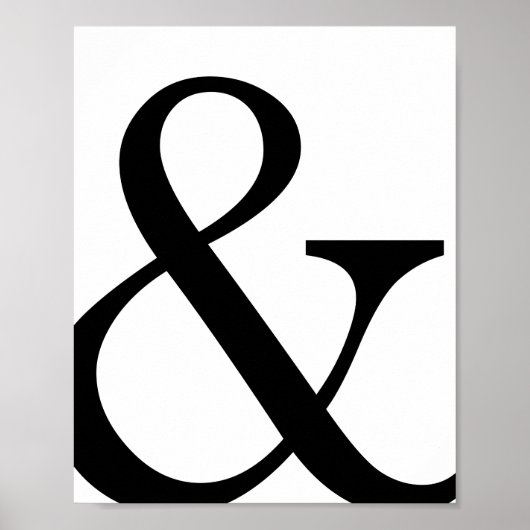 Serif Ampersand-Poster afdrukken Poster (Voorkant)