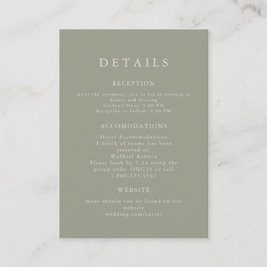 Serif Elegant Faire-part de mariage Moderne (Devant)