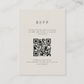 Serif Elegant Modern Wedding QR Code RSVP Informatiekaartje (Voorkant)