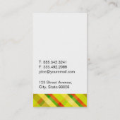 Serif Monogram Argyle Accent Visitekaartje (Achterkant)