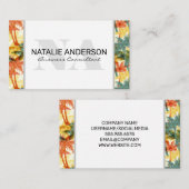 Serif Monogram | Geometrische palmbomen Visitekaartje (Voorkant / Achterkant)