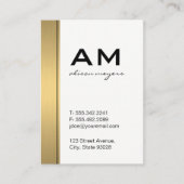 Serif Monogram Gold Metallic Trim Visitekaartje (Voorkant)