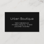 Serif monogram | Zwart strakke textuur Visitekaartje (Achterkant)