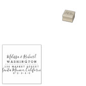Serif & Script Bruiloft Retouradres Rubberstempel (Gestempeld)
