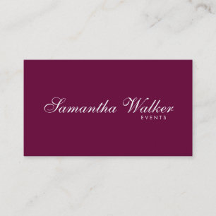 Serif Type 2 (Plum Background) Visitekaartje