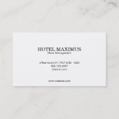 Serif Type Monogram/Steen Visitekaartje (Achterkant)