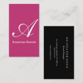 Serif type monogram (variatie 3) visitekaartje (Voorkant / Achterkant)