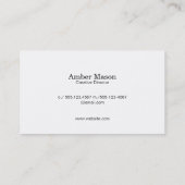 Serif Type Monogram Zwarte Cirkel Visitekaartje (Achterkant)