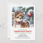 Serine invitation de Noël à l'aquarelle pour bébé (Devant)