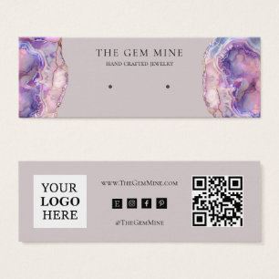 Sering Agate Oorbel Mini Display Business Card Visitekaartjes