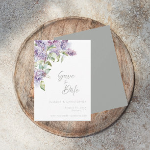 Sering Bloemige Aquarel Elegante 'Save the Date'-k Bedankkaart