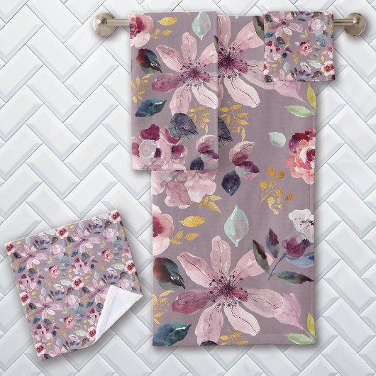 Sering Bloemmotief Bad Handdoek