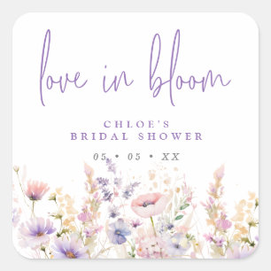 Sering Bruidsbloemen Liefde In Bloei Bruiloft Fees Vierkante Sticker