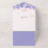 Sering Bruiloftsontbijt Paarsblauw Paarse Recept All In One Uitnodiging (Buitenkant)