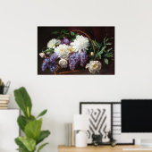 Sering en pioenroos  poster (Thuiskantoor)