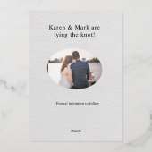 Sering Florale Bewaar de Datum  Folie Uitnodiging (Achterkant)