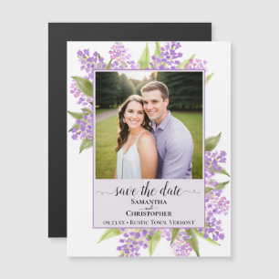 Sering & Foto Lavendel Trouw Save the Date Magnetische Uitnodiging