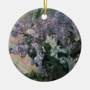 Sering in een raam door Mary Cassatt, Vintage Kuns Keramisch Ornament