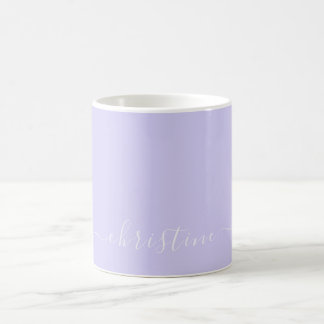Sering Lila & Wit Minimalistische Naam Custom 015 Koffiemok