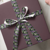 Sering Paars en Witte Bloemen Lint