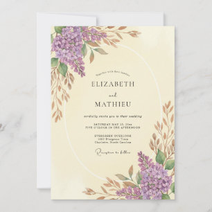 Sering Paars Lentewedding Kaart