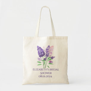 Sering paarse bloemen aquarel natuur Bruids- Tote Bag