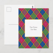 Sering Paarse Marokkaanse Tegel Elegant op Maat Briefkaart (Voorkant / Achterkant)