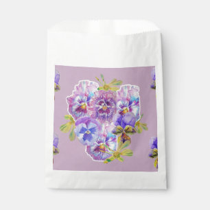 Sering Pansy Paarse Bloemen bloemige Zakjes Feestg