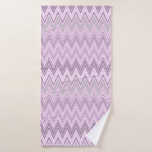 Sering, roze, zigzag badhanddoek