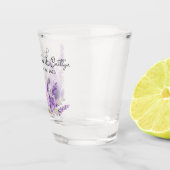 Sering Waterverf Bloemachtige Bruiloft Bruidsdouch Shot Glas (Rechts)