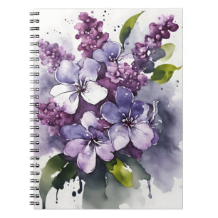 Sering - Waterverf bloemen Notitieboek