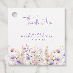Sering Wilde Bloemen Dank Je Bruidsfeest Bedankjes Labels