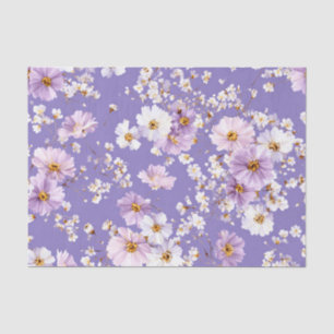 Sering Witte Ditsy Pastel Boho 70s Vintage Bloem Tissuepapier