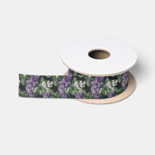 Seringpaars en wit bloemmotief lint