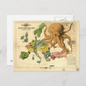  Serio Comic War Map voor 1877 Briefkaart (Voorkant / Achterkant)