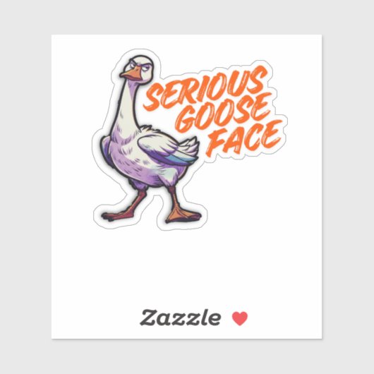 Serious Goose Face Sticker (Vel)