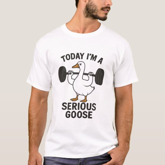 Serious Goose Funny Animal T-shirt (Voorkant)