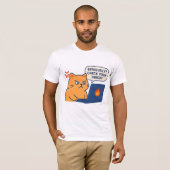 Seriously? Check Your Inbox – Angry Cat Office Tee T-shirt (Voorkant volledig)