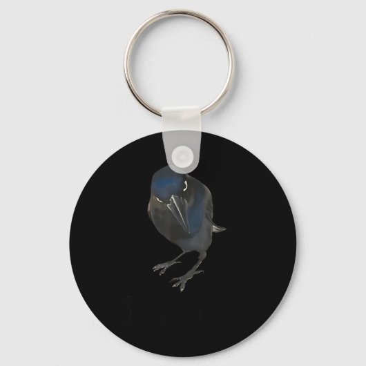 Seriously Funny Crow Sarcastic Quote Sleutelhanger (Voorkant)