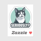 Seriously? Funny Dog Sticker | Sarcastic Reaction  (Feuille)