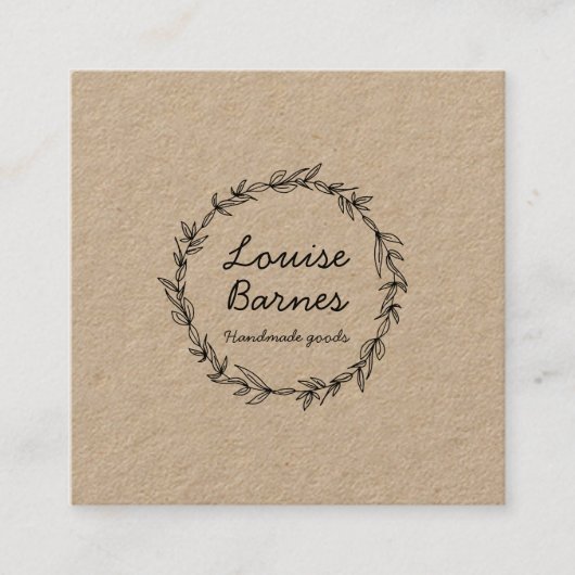 Serment rustique sur carte de visite en papier kra (Devant)