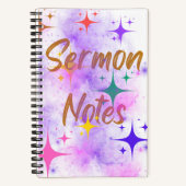 Sermon Notes A5 kleurrijk spiraalgebonden notitieb Notitieboek (Voorkant)