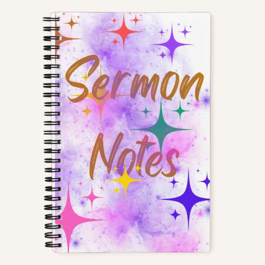 Sermon Notes A5 kleurrijk spiraalgebonden notitieb Notitieboek (Voorkant)